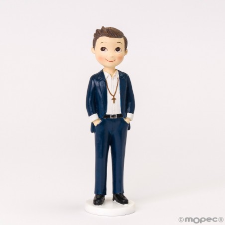 Figure pastel enfant Communion mains dans les poches