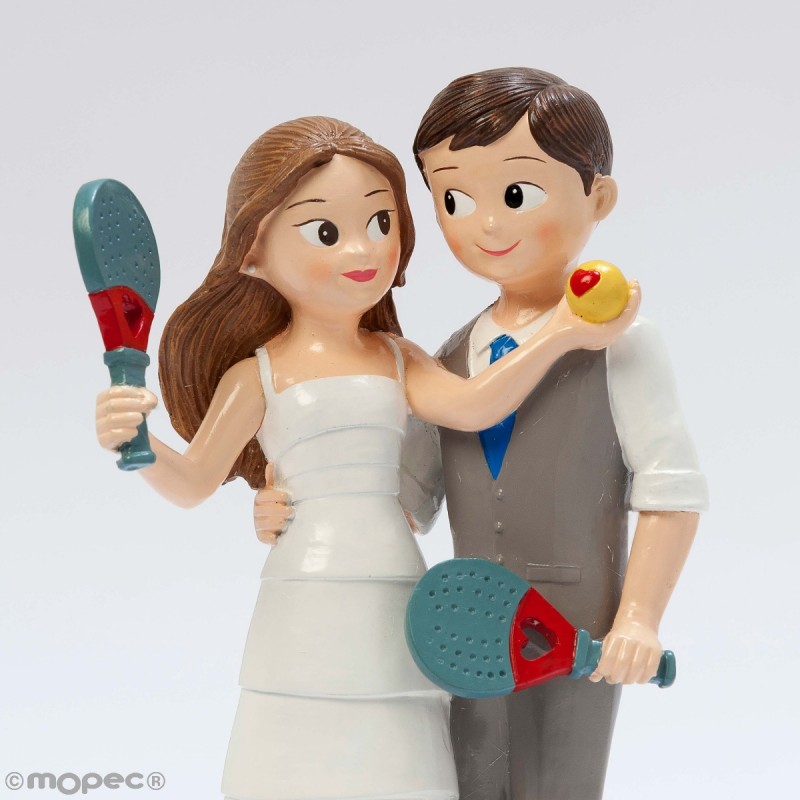 Figurine De Gâteau De Mariage Dekora – 20 Cm – Blanc – Couple Main Levée – Résine – Neuve