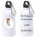 Bouteille de communion fille personnalisée avec texte et nom