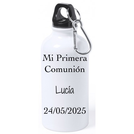 Bouteille de communion fille personnalisée avec texte et nom