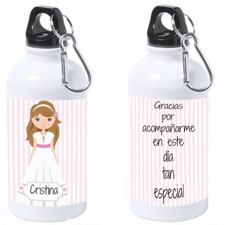 Bouteille de communion fille personnalisée avec nom et...
