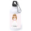 Bouteille de communion fille personnalisée avec nom et dédicace