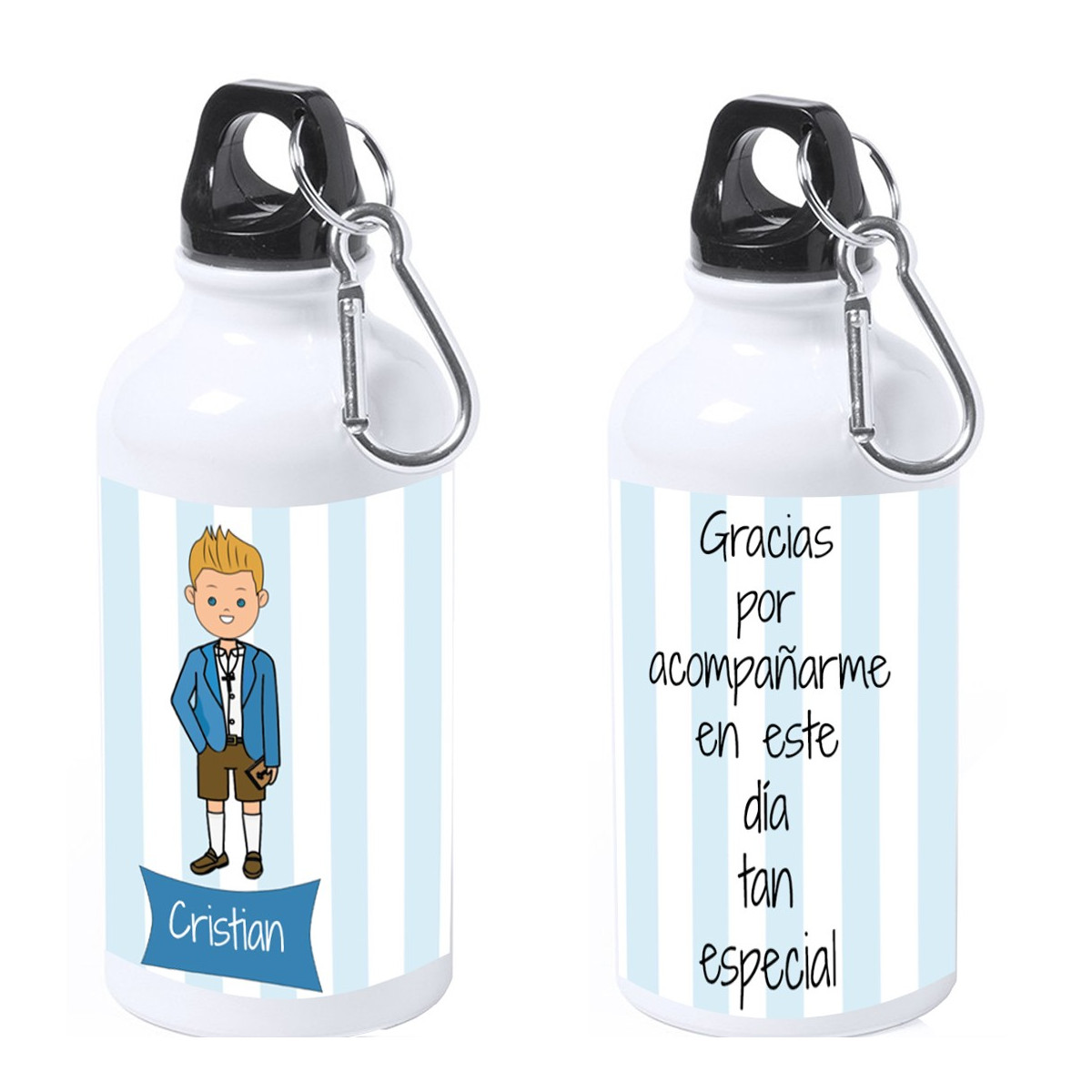 Bouteille enfant communion personnalisée avec nom et texte