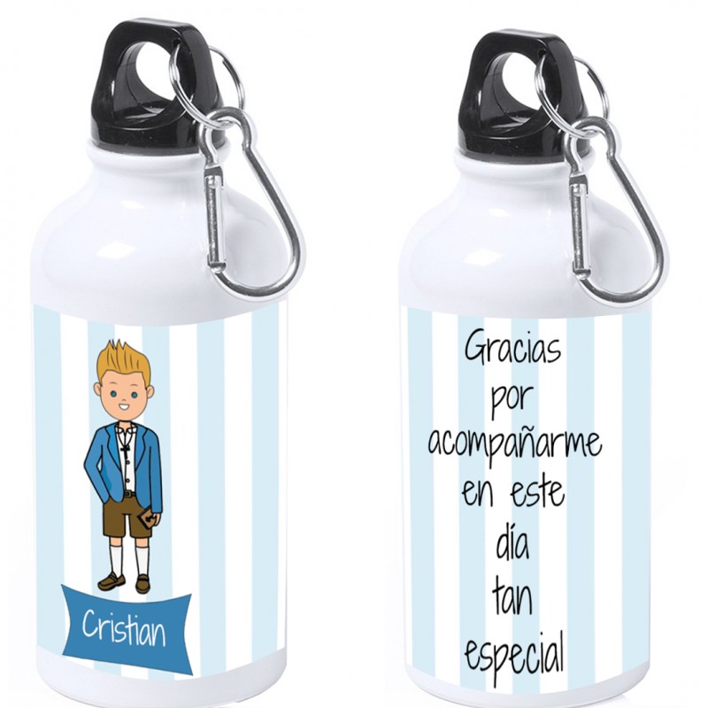 Bouteille enfant communion personnalisée avec nom et texte