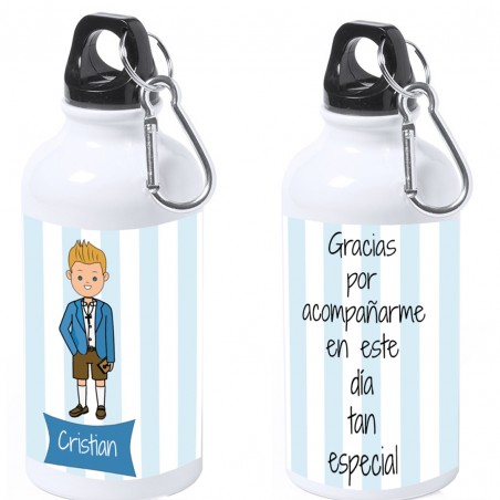 Bouteille enfant communion personnalisée avec nom et texte