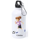 Bouteille de football personnalisée pour fille avec nom