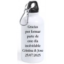 Bouteille moto de mariage personnalisée avec texte