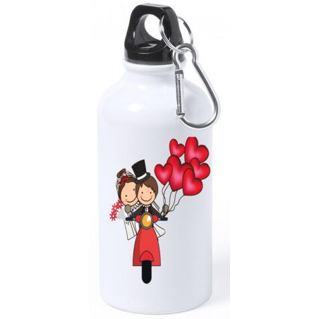 Bouteille moto de mariage personnalisée avec texte