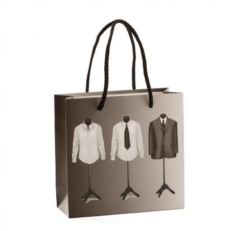 Porte-clé personnalisé avec le nom des mariés et set de stylo avec couteau présenté dans un sac de mariage.