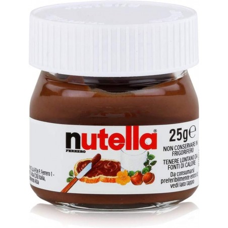 Nutella pour communion enfant avec cuillère dans un sachet transparent personnalisé avec adhésif