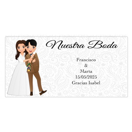 Carton de mariage avec nom d'invité pour fermeture de sac et présentation personnalisée