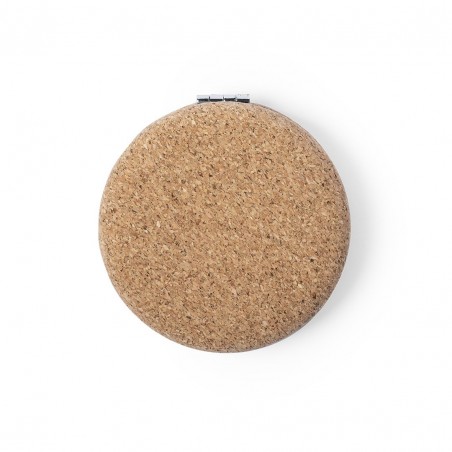 Miroir personnalisé pour mariage avec nom et date présenté dans un sac en organza rouge