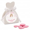 Boîte avec dragées personnalisée pour communion