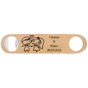 Ouvre-porte personnalisé pour mariage avec nom et date
