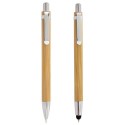 Ensemble stylo et crayon mécanique en bambou personnalisé avec nom et date