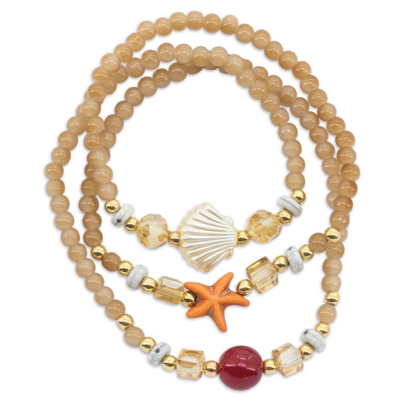 Bracelet avec des perles maritimes