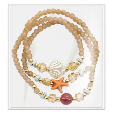 Bracelet avec des perles maritimes