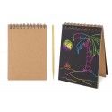 Cahier scrapy à dessiner en multicolore