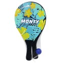 Raquettes de plage en bois avec ballon