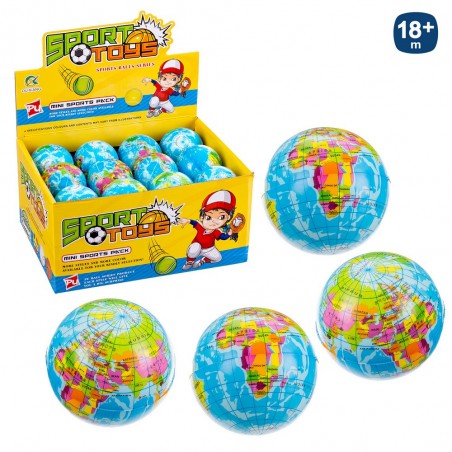 Balle en mousse globe terrestre