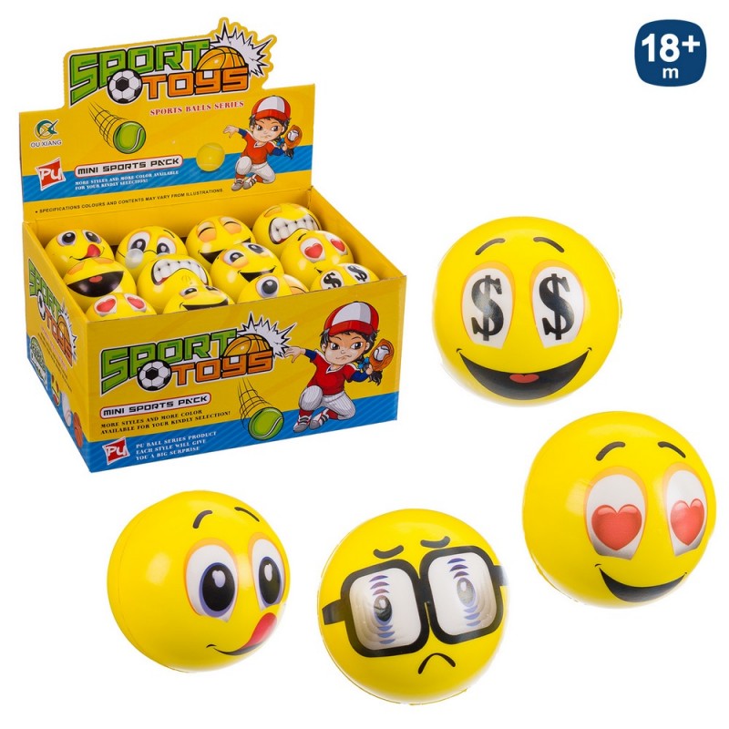 Balle en mousse émoji espiègle