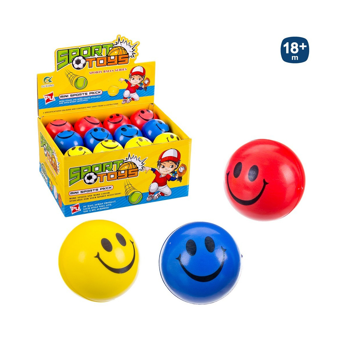 Balle en mousse emoticon