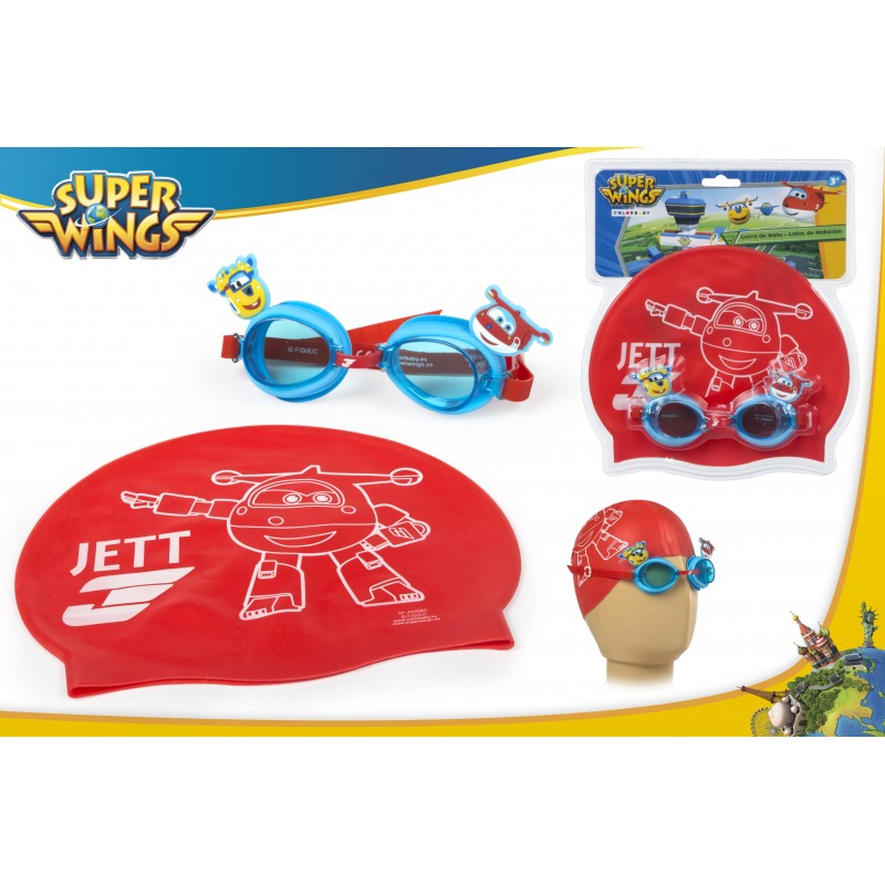 Lunettes super wings avec bonnet de bain pour enfants