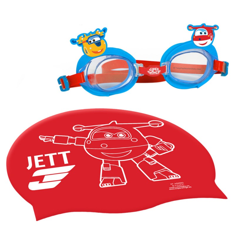 Ensemble De Lunettes De Natation Rose Bleu Pour Mixte Enfant Anti-UV Anti-buée Avec Bonnet De Bain Bouchons D'oreille - Sport