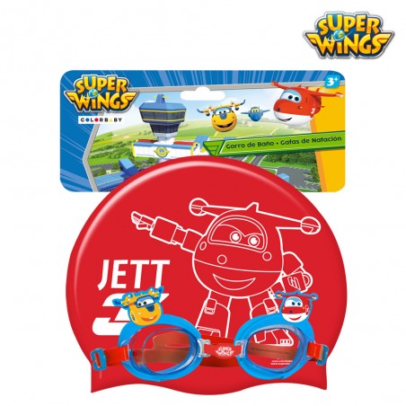 Lunettes super wings avec bonnet de bain pour enfants