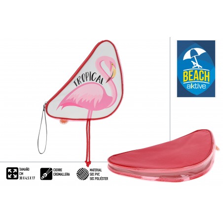 Sac de plage et piscine flamants tropicaux
