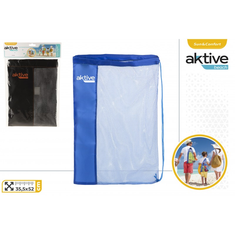 Grand sac filet pour jouets de plage