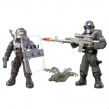 Set de montage deux figurines articulées police