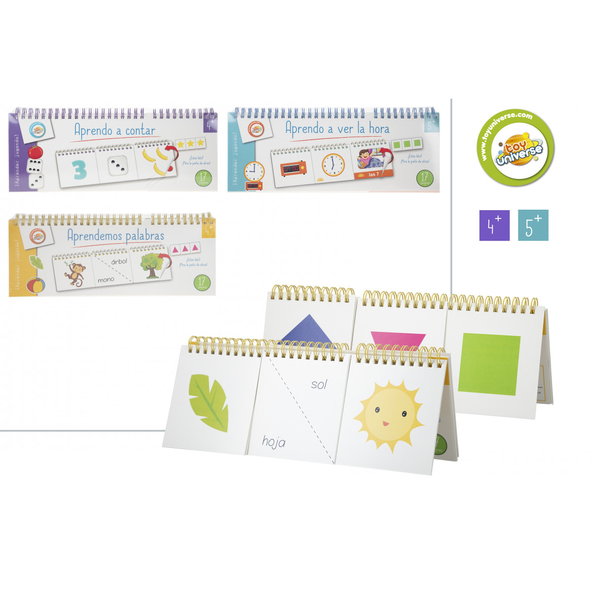 Livre éducatif pour apprendre à compter les mots et l'heure