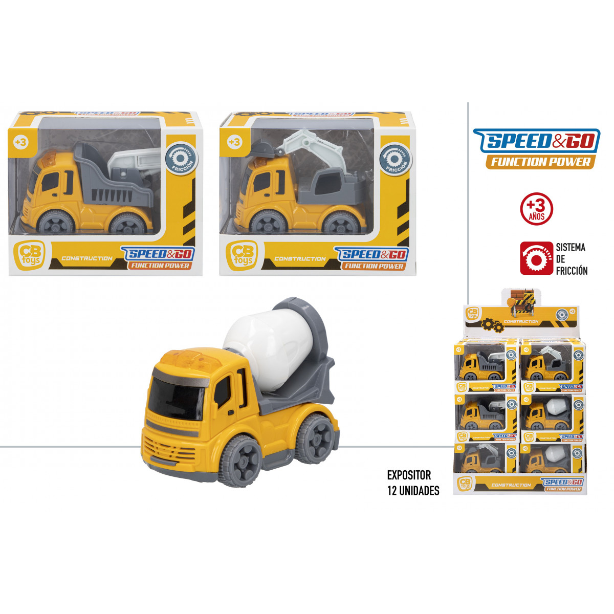 Camion de construction avec système de friction