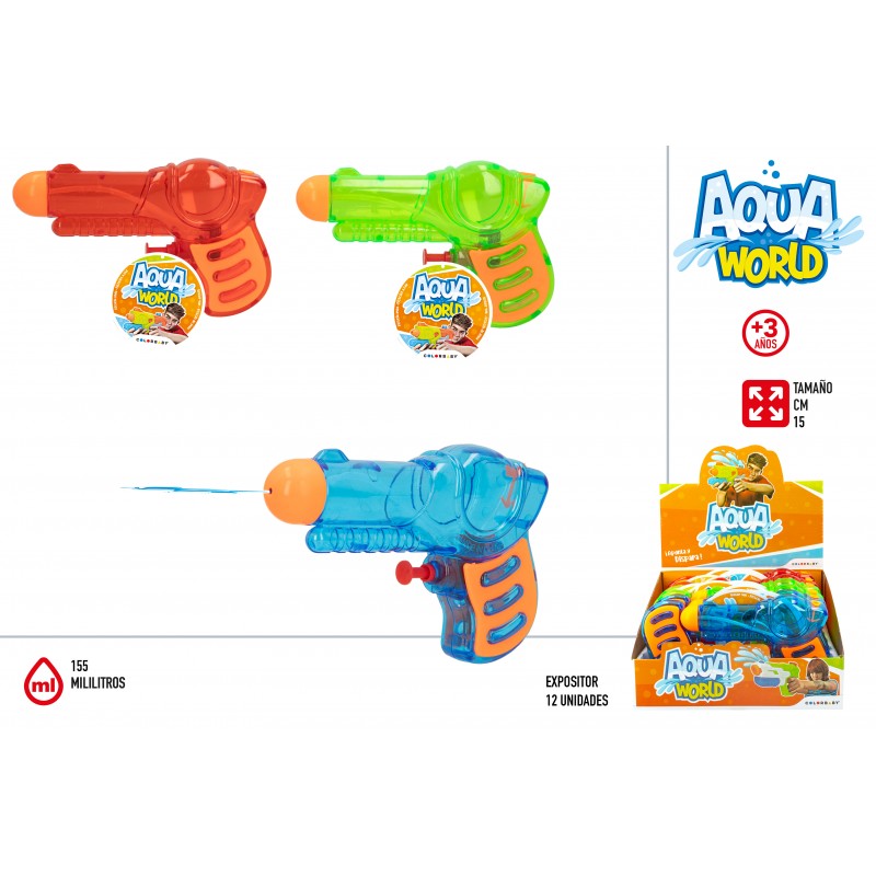 Pistolet à eau assorti en couleurs 15 cm