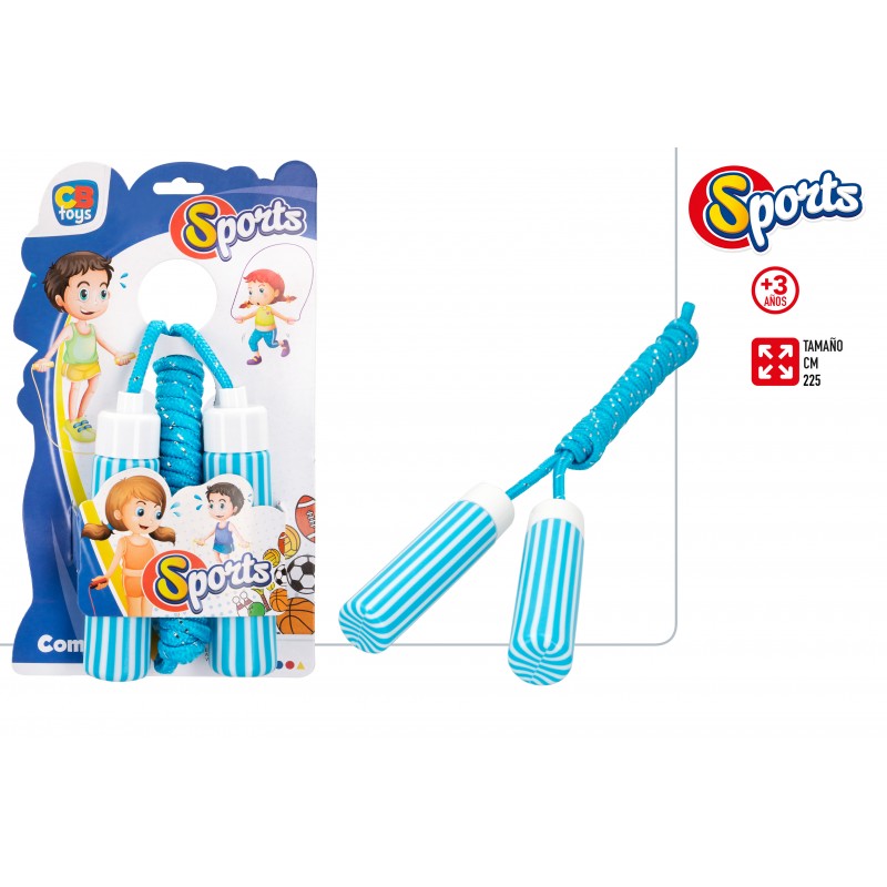 Corde à sauter de couleur bleue