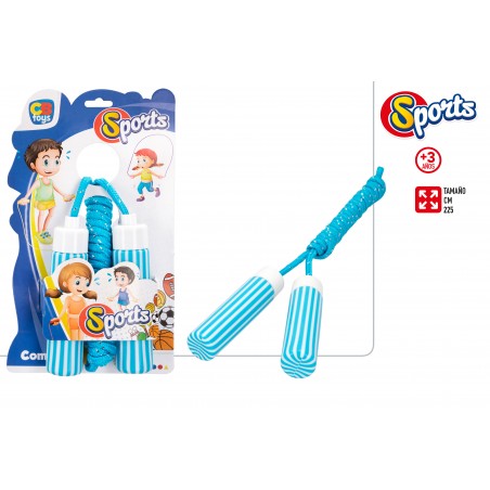 Corde à sauter de couleur bleue