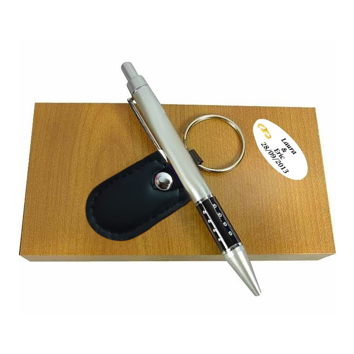 Stylo porte-clés de mariage personnalisé