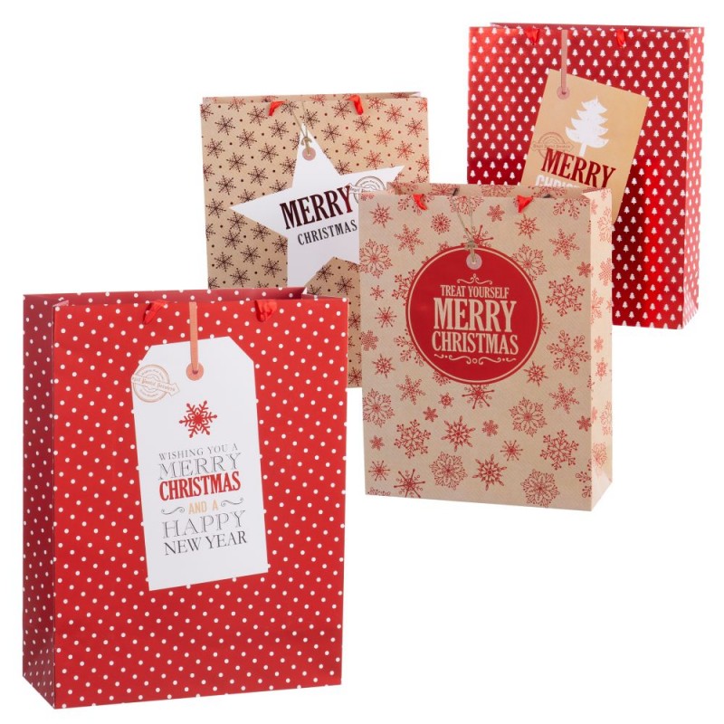 Sacs de Noël avec phrases de Noël