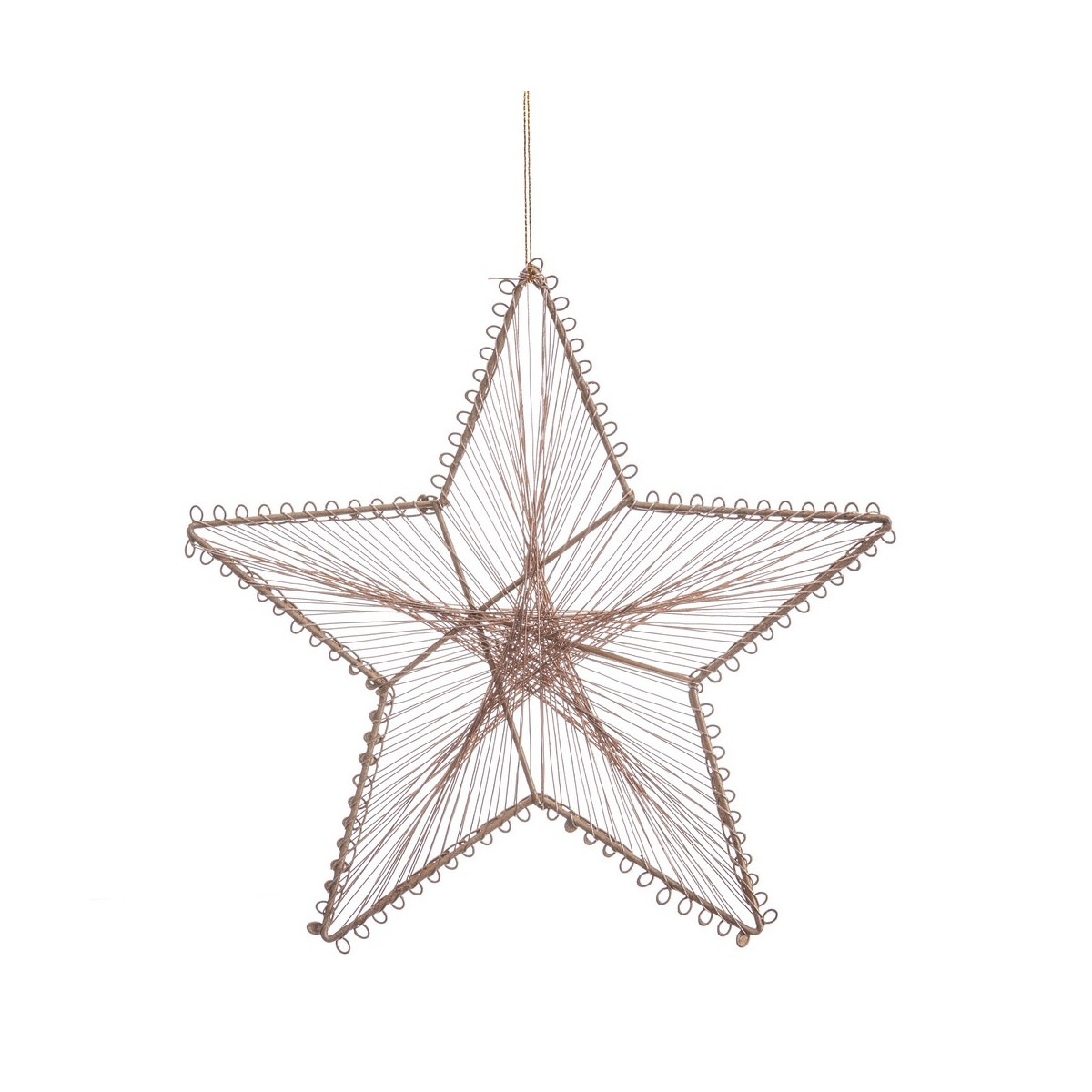 Suspension de Noël en forme d'étoile à 5 branches couleur or