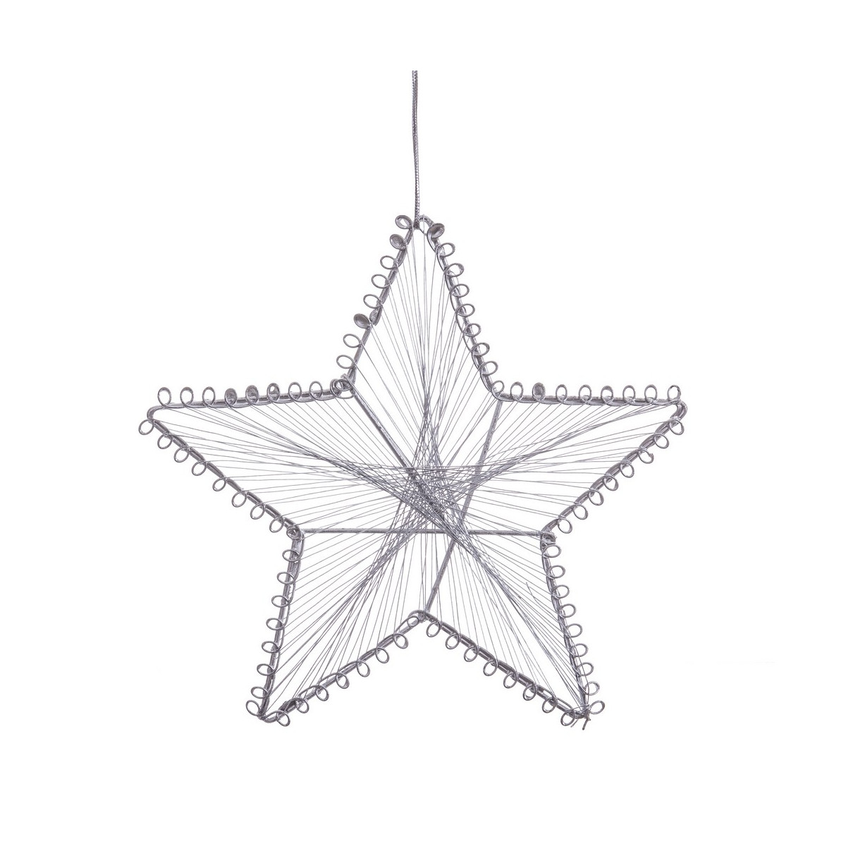 Ornements de Noël en forme d'étoile métallique