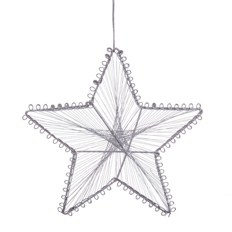 Ornements de Noël en forme d'étoile métallique