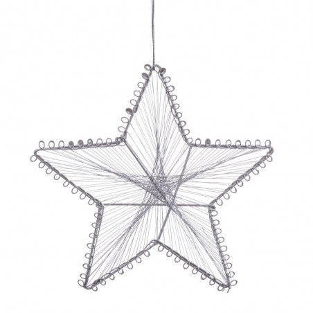 Ornements de Noël en forme d'étoile métallique