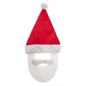 Bonnet de Noël rouge avec barbe