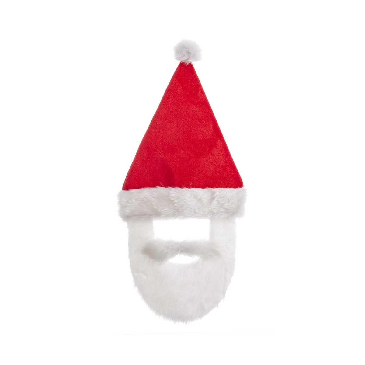 Bonnet de Noël rouge avec barbe