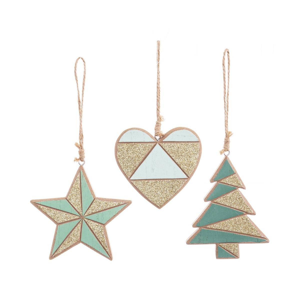 Ornement de Noël assorti avec cordon suspendu
