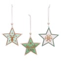 Ornements suspendus pour Noël en forme d'étoiles