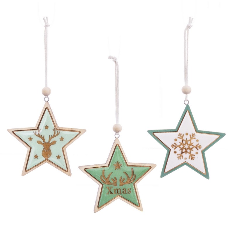 Ornements suspendus pour Noël en forme d'étoiles