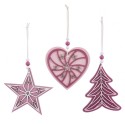 Suspensions de Noël assorties en bois