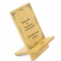 Support de mobile pour table avec dédicace gravée personnalisée